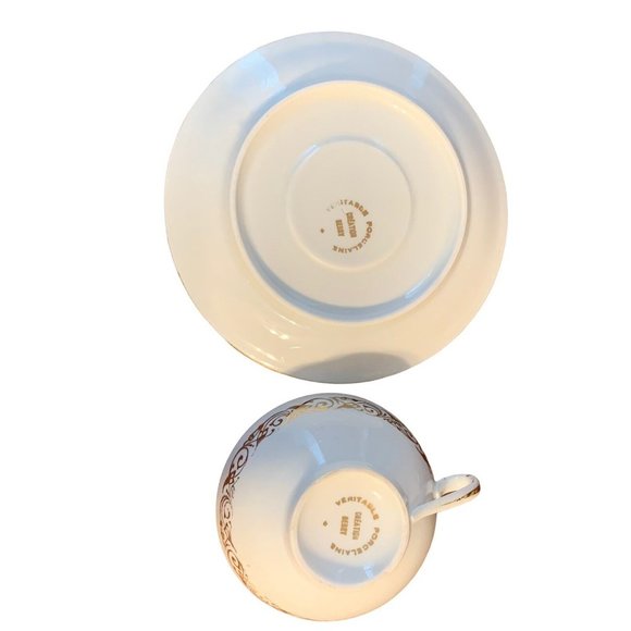 Veritable Porcelaine Cup and Saucer  Man and Woman Lot of 3 Set Pre-Owned READ - Picture 6 of 12